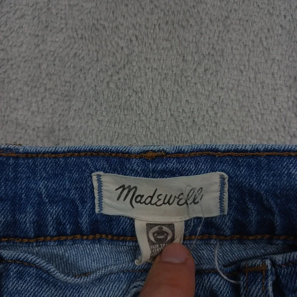Madewell Jeans Womens 25 Blue Denim Perfect Vintage Crop‎ Distressed Preppy